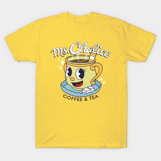 Ms. Chalice coffee and tea T-Shirt by JuanGuilleBisbal